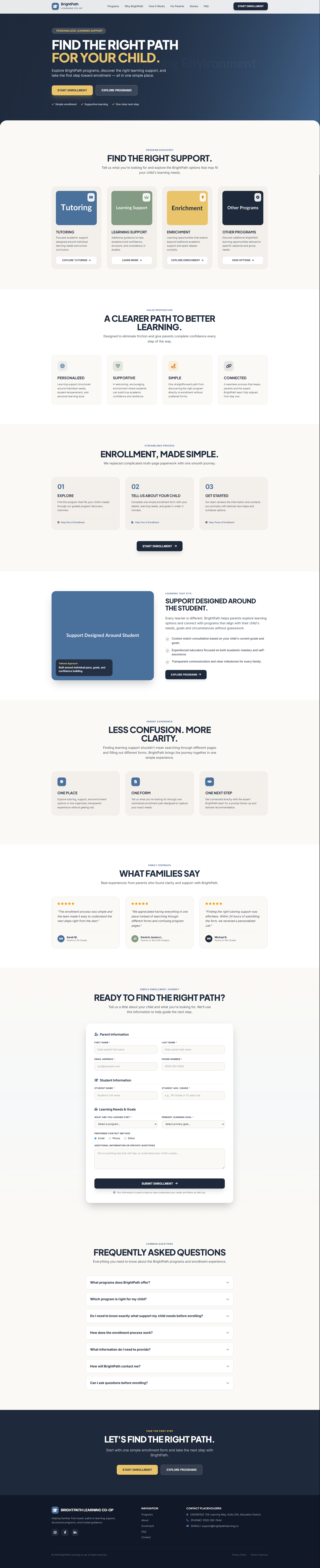 BrightPath Learning Co-op site overview