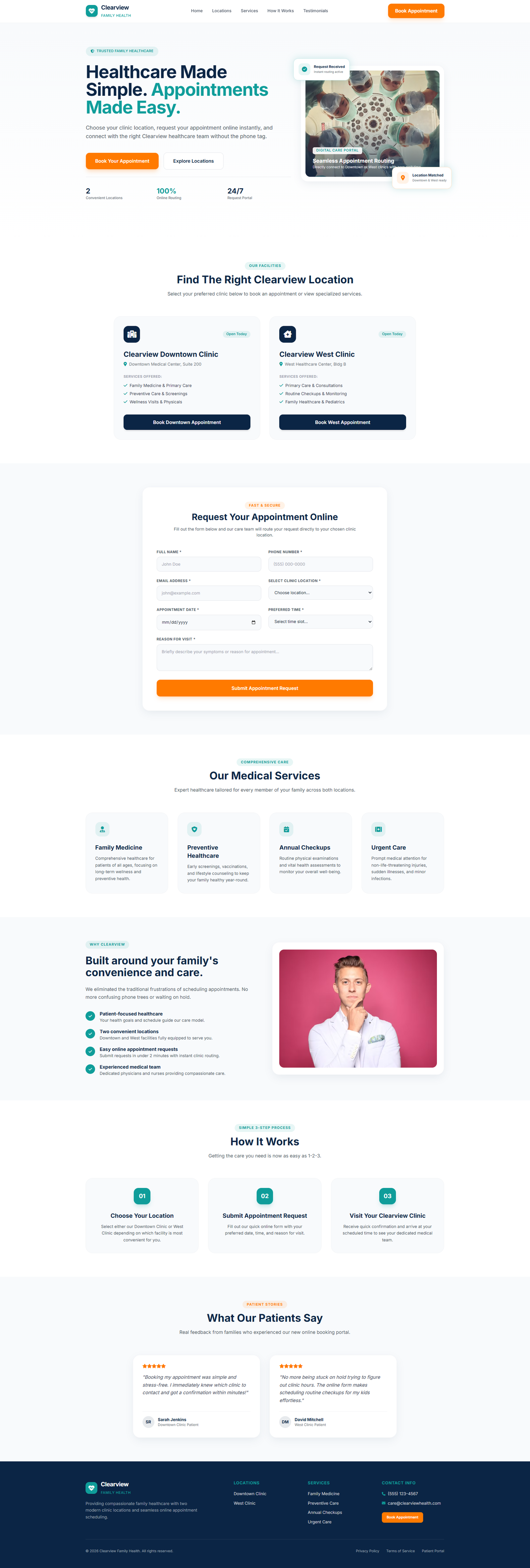 Clearview Family Health site overview