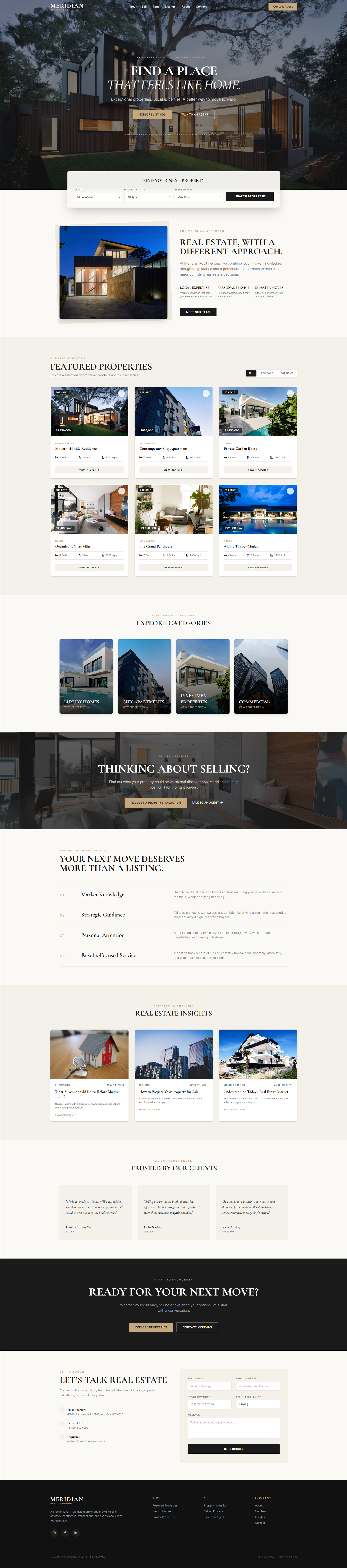 Meridian Realty Group site overview
