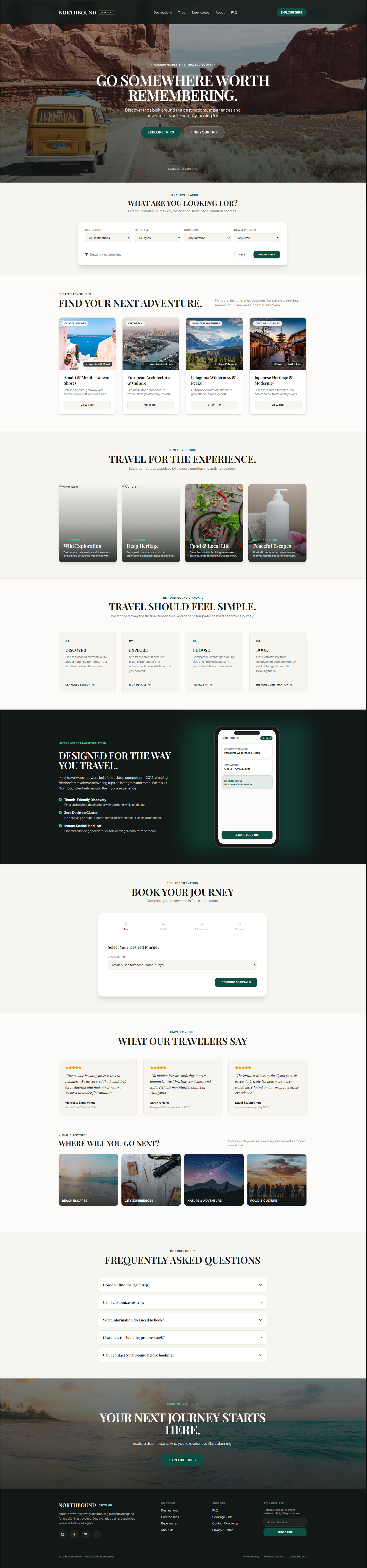 Northbound Travel Co. site overview